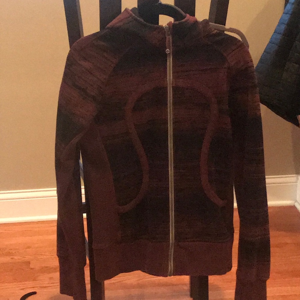 Lululemon scuba hoodie, zip dark purple and black